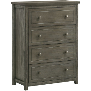 Trey 4-Drawer Chest in Grey Wire Brushed