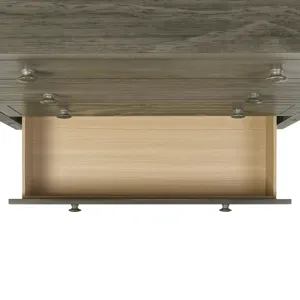 Trey 2-Drawer Nightstand in Grey Wire Brushed