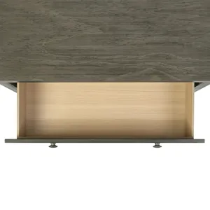 Trey 2-Drawer Nightstand in Grey Wire Brushed