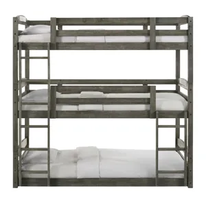 Trey Triple Twin Bunk in Grey Wire Brushed