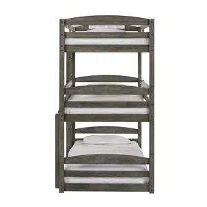Trey Triple Twin Bunk in Grey Wire Brushed
