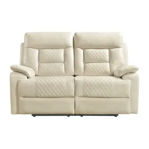 Trinidad Motion Loveseat in Pebble Cream