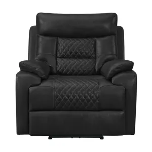 Trinidad Power Motion Recliner with Power Headrest in Pebble Black