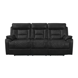 Trinidad Power Motion Sofa with Power Headrest in Pebble Black