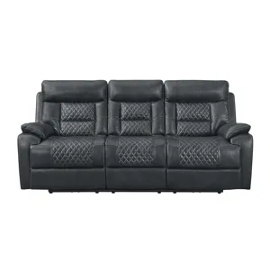 Trinidad Power Motion Sofa with Power Motion Head Recliner in Pebble Grey