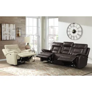 Trinidad Power Motion Sofa in Pebble Brown