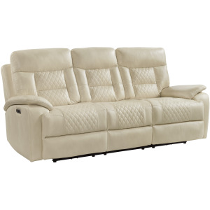 Trinidad Power Motion Sofa with Power Motion Head Recliner in Pebble Cream