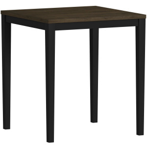 Tulane 5pc Counter Table & 4 Counter Chairs with Beige Fabric in Oak & Black