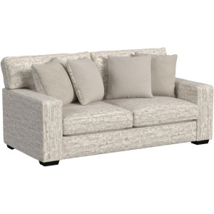 Tully Loveseat in Galactic Parchment with 4 Pillows