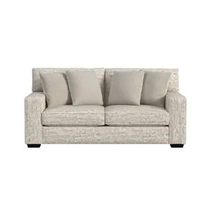 Tully Loveseat in Galactic Parchment with 4 Pillows