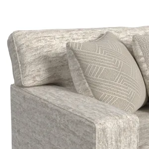 Tully Loveseat in Galactic Parchment with 4 Pillows