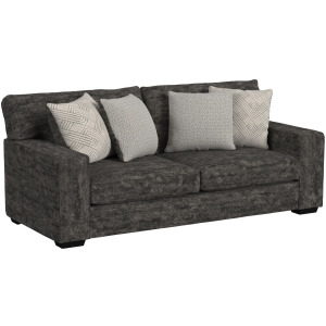 Tully Sofa in Galactic Charcoal with 4 Pillows