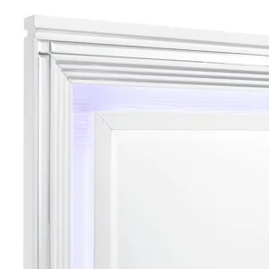 Twenty Nine Youth Dresser & Mirror Set White