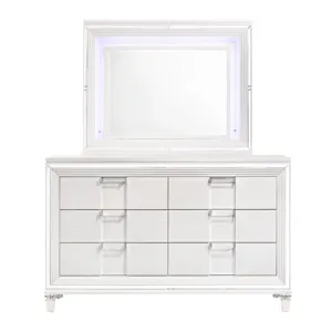 Twenty Nine Dresser & Mirror Set White
