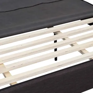 Abby Platform King Base Bed Heirloom Charcoal (3A Packing)