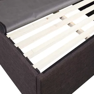 Abby Platform Queen Base Bed Heirloom Charcoal (3A Packing)