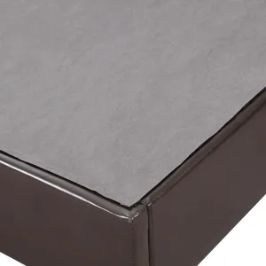 Abby Platform King Base Bed Brown PU (3A Packing)