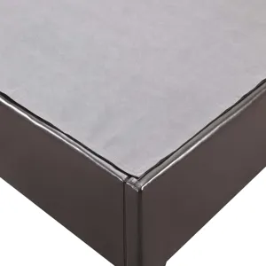 Abby Platform Queen Base Bed Brown PU (3A Packing)