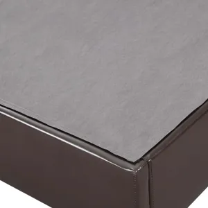 Abby Platform Twin Base Bed Brown PU (3A Packing)