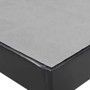 Abby Platform Twin Base Bed Black PU (3A Packing)