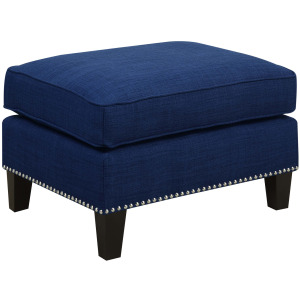 Erica 497 Ottoman W/Chrome Nail Heirloom Blue (ISTA 3)