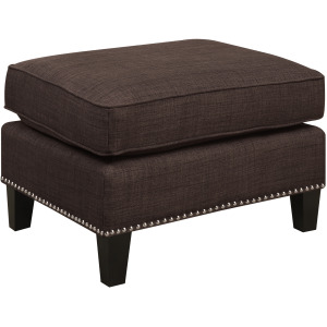 Erica 497 Ottoman W/Chrome Nail Heirloom Chocolate (ISTA 3)