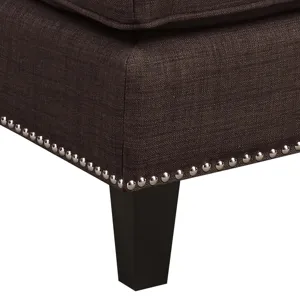 Erica 497 Ottoman W/Chrome Nail Heirloom Chocolate (ISTA 3)