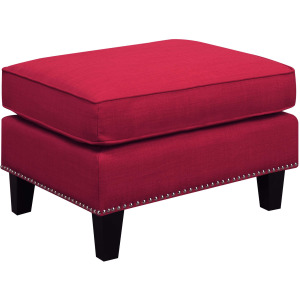 Erica 497 Ottoman W/Chrome Nail Heirloom Berry (ISTA 3)