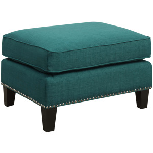 Erica 497 Ottoman W/Chrome Nail Heirloome Teal (ISTA 3)