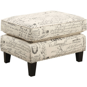 Erica 497 Ottoman W/Chrome Nail French Script (ISTA 3)