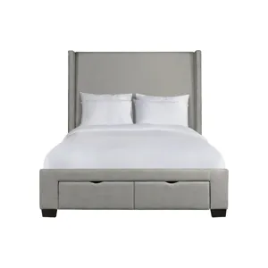 Harper Magnolia Queen Storage Bed Boulder Grey
