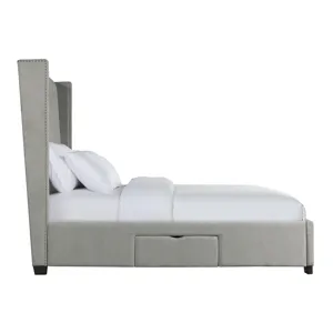 Harper Magnolia Queen Storage Bed Boulder Grey