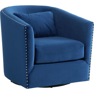 Stanton Swivel Chair In Mercer  Navy W/nails (ISTA 3)