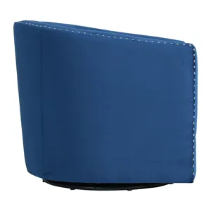 Stanton Swivel Chair In Mercer  Navy W/nails (ISTA 3)
