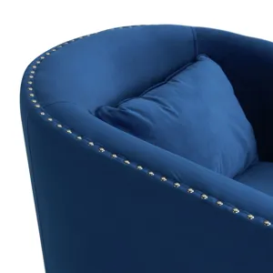 Stanton Swivel Chair In Mercer  Navy W/nails (ISTA 3)