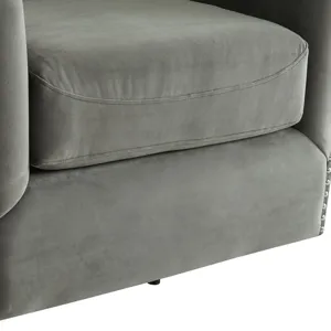 Stanton Swivel Chair In Mercer Grey W/nails (ISTA 3)