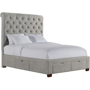 Waldorf Queen Storage Bed Boulder Grey