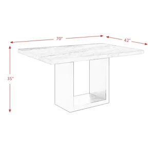 Valentino Complete Counter Table (Grey Marble)
