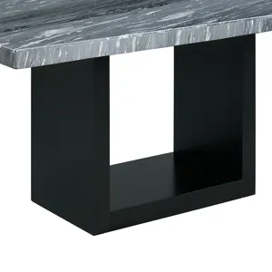 Valentino Complete Table (Grey Marble)