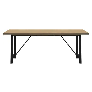 Veltis Dining Table with Acacia Top in Black