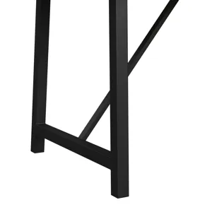 Veltis Dining Table with Acacia Top in Black
