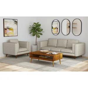 Venus Chair in Belfast China Beige with cherry finished wooden front