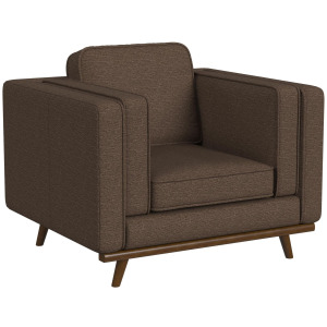 Venus Chair in Belfast Camel with cherry finished wooden front