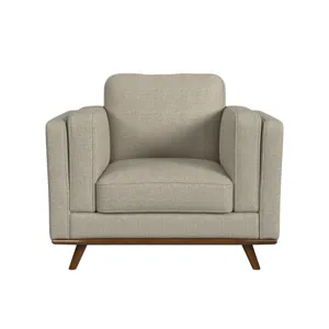 Venus Chair in Belfast China Beige with cherry finished wooden front