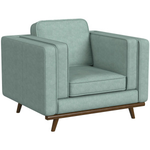 Venus Chair in Belfast Lagoon with cherry finished wooden front
