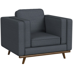 Venus Chair in Palmer Sky with cherry finished wooden front