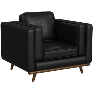 Venus Chair in Pebble Black with cherry finished wooden front