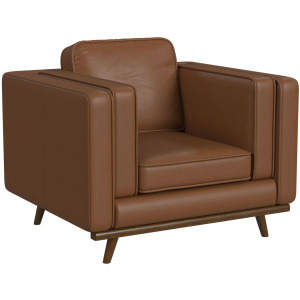 Venus Chair in Pebble Tan with cherry finished wooden front