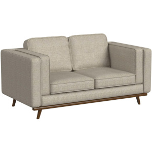 Venus Loveseat in Belfast China Beige with cherry finished wooden front