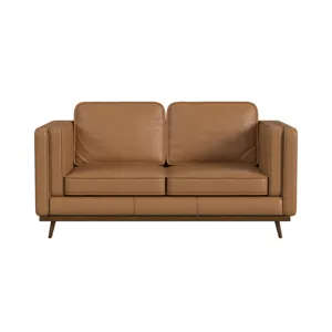 Venus Loveseat in Tex Tan with cherry finished wooden front